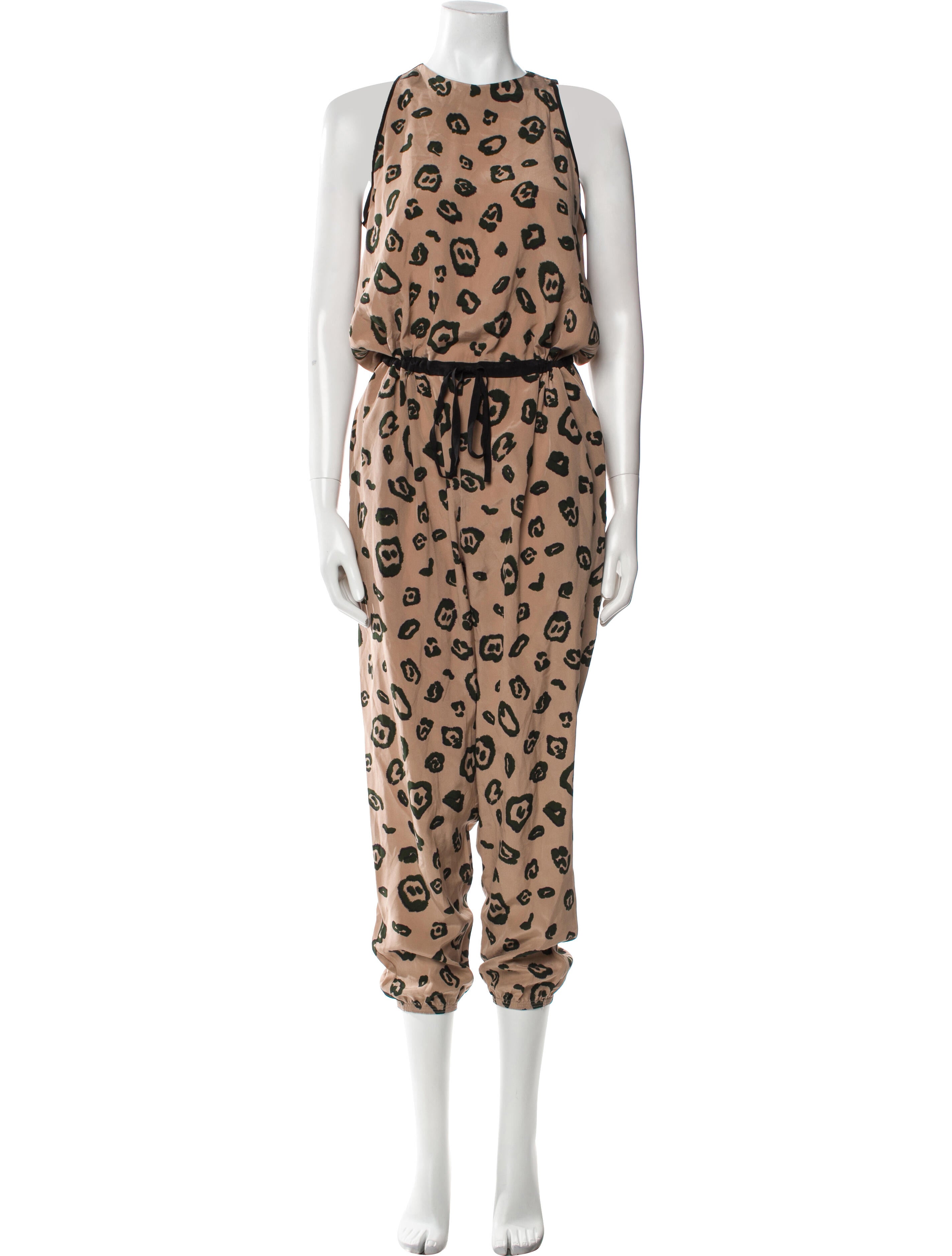 L'Agence Silk Printed Jumpsuit
