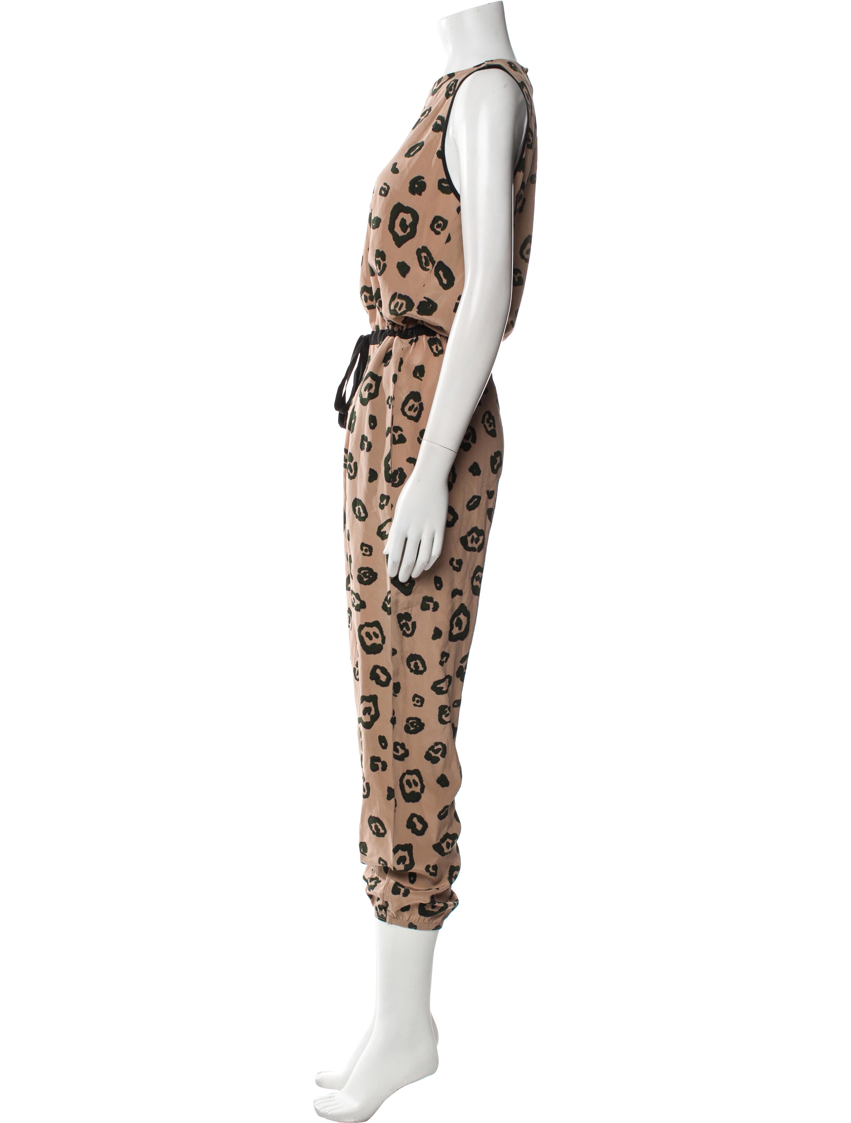 L'Agence Silk Printed Jumpsuit