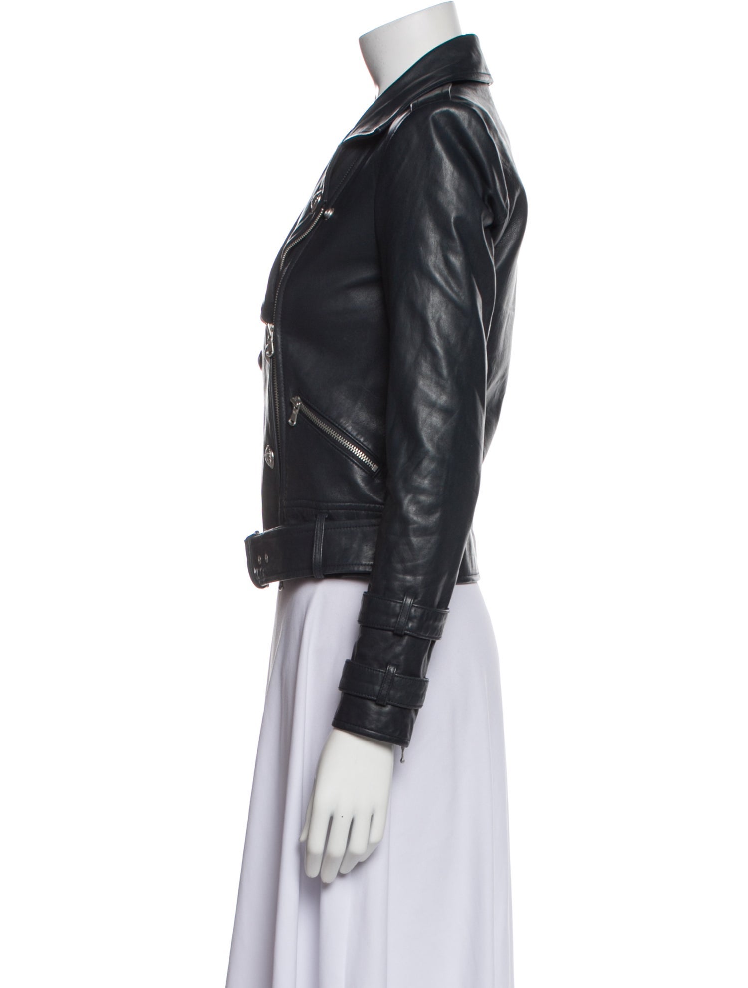 L'Agence Leather Biker Jacket