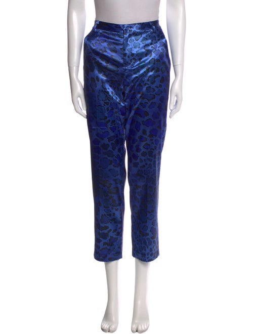L'Agence Animal Print Straight Leg Pants