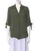L'Agence Silk V-Neck Blouse