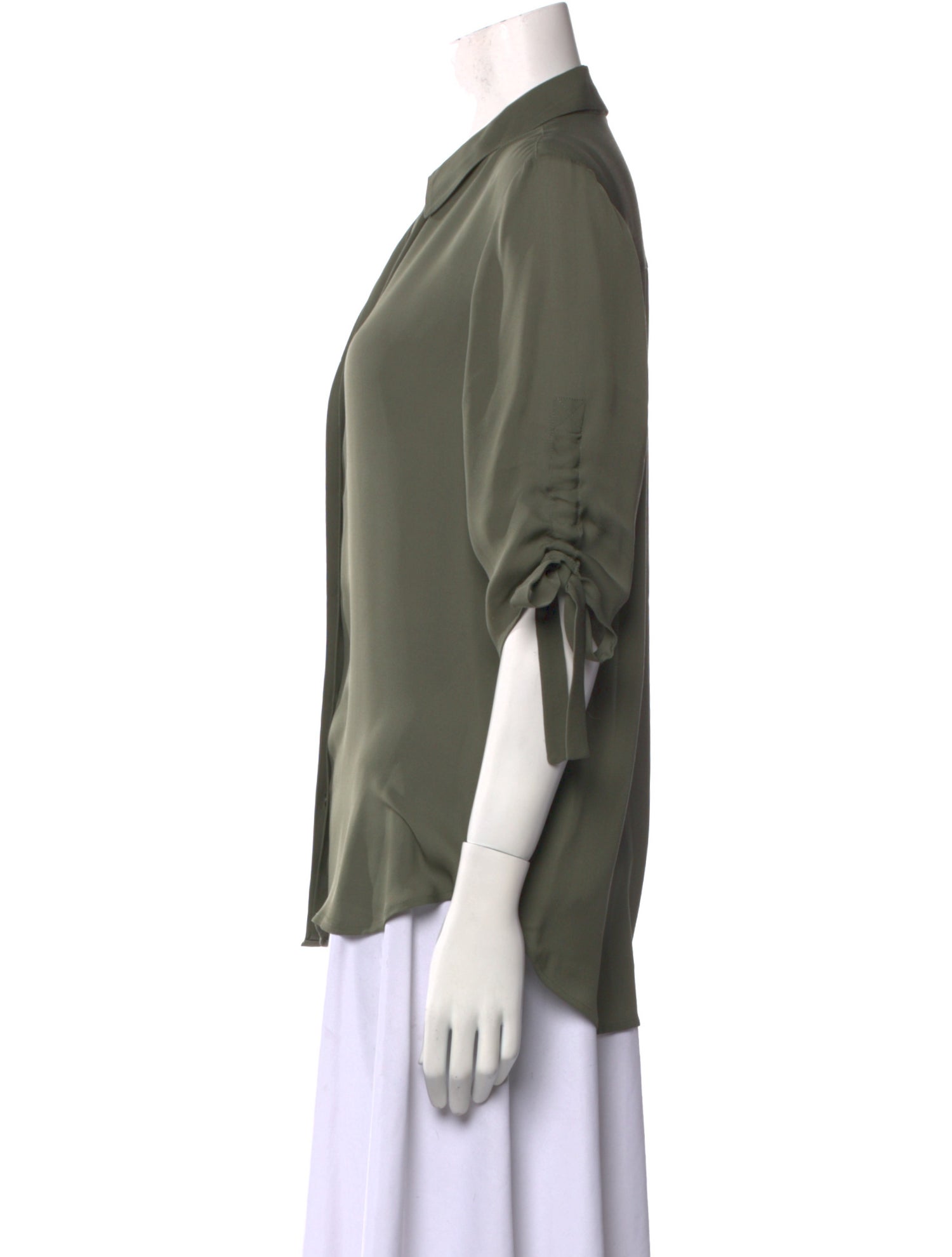 L'Agence Silk V-Neck Blouse