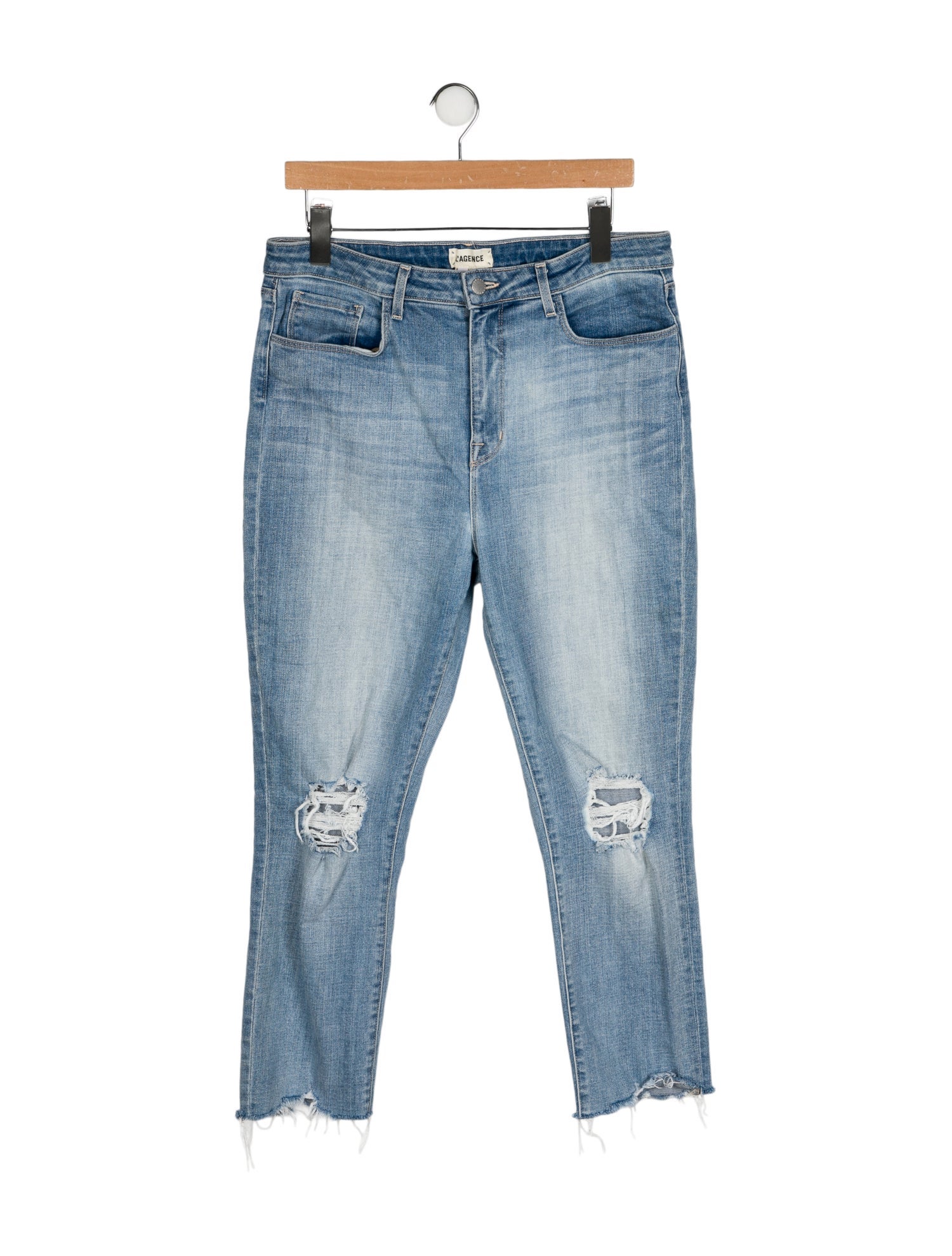 L'Agence High-Rise Straight Leg Jeans