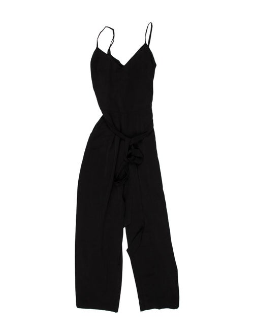 L'Agence Silk V-Neck Jumpsuit