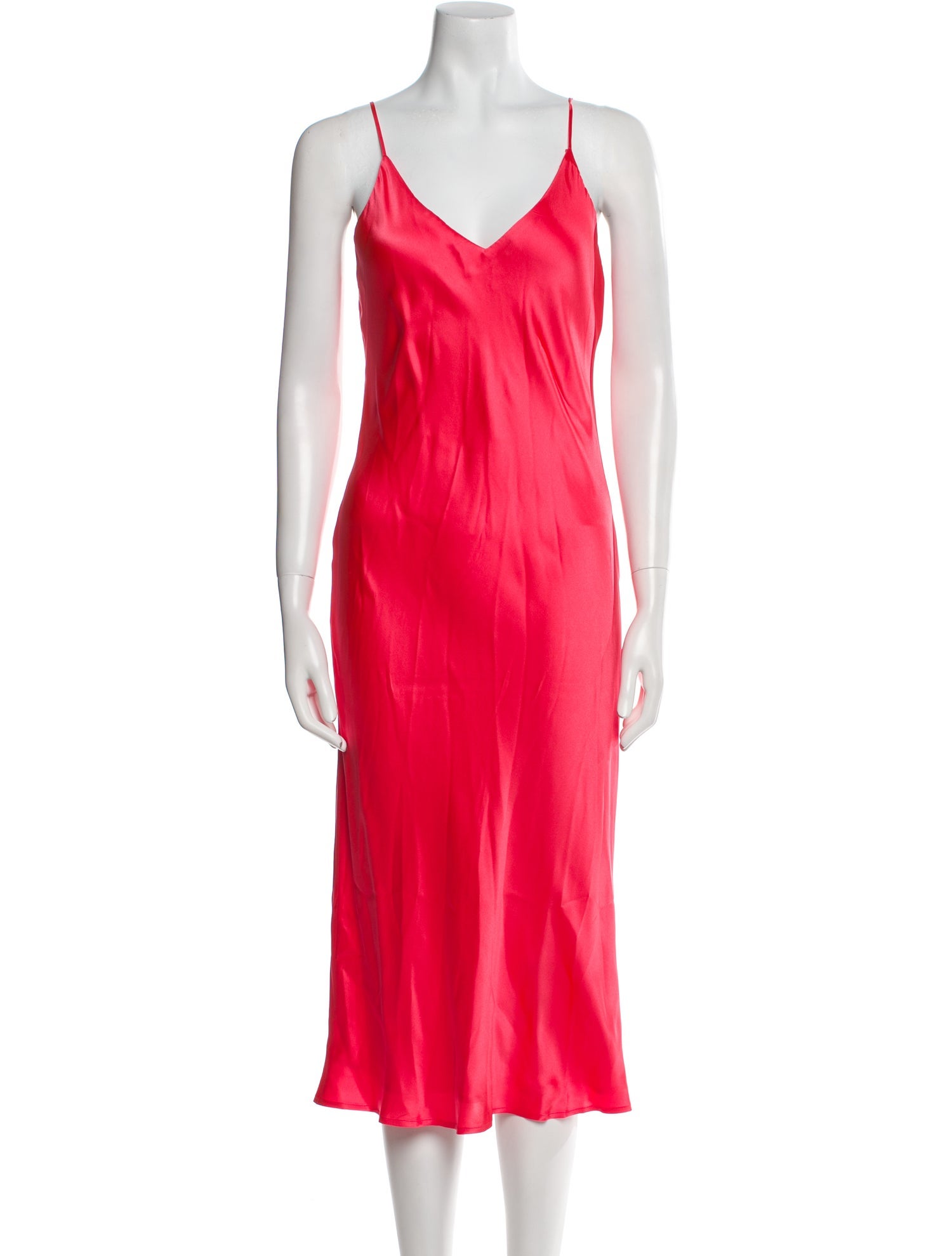 L'Agence Silk Midi Length Dress