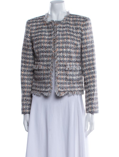 L'Agence Tweed Pattern Evening Jacket