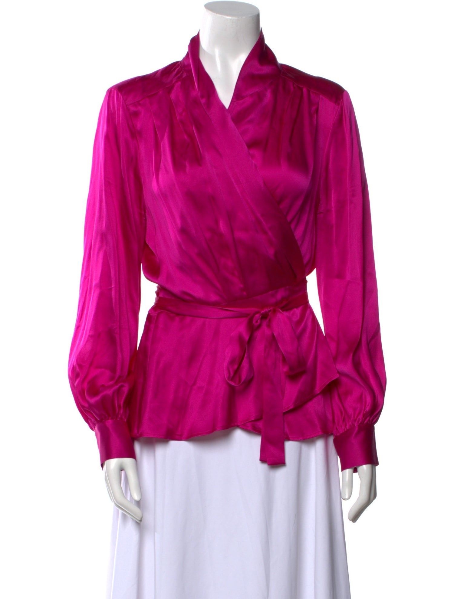 L'Agence Silk V-Neck Blouse