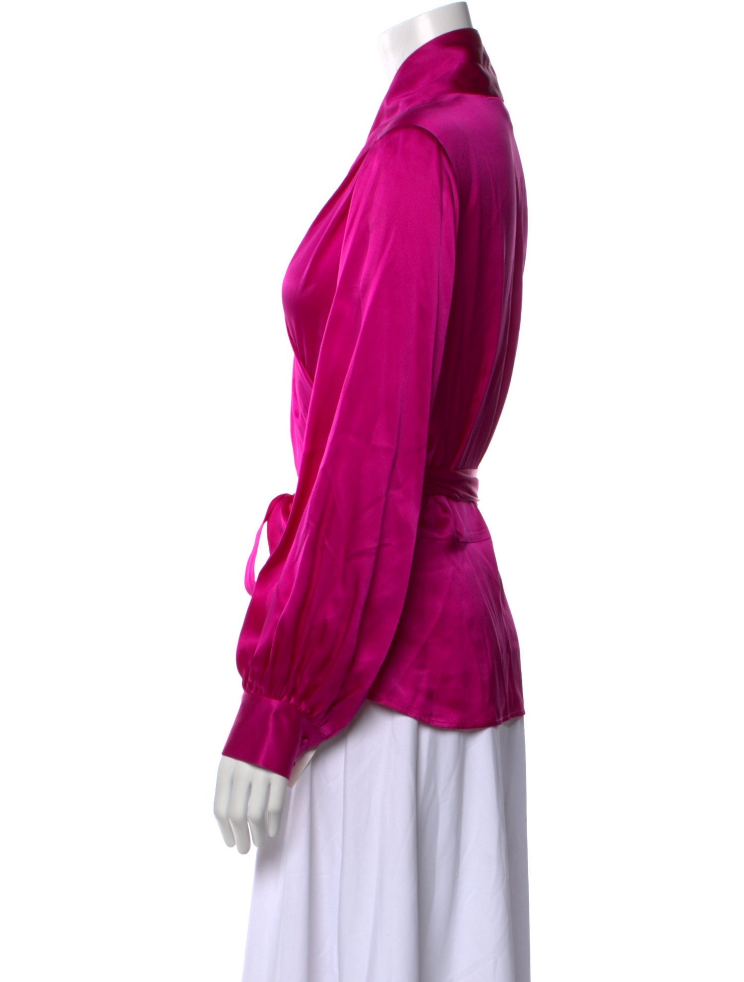 L'Agence Silk V-Neck Blouse