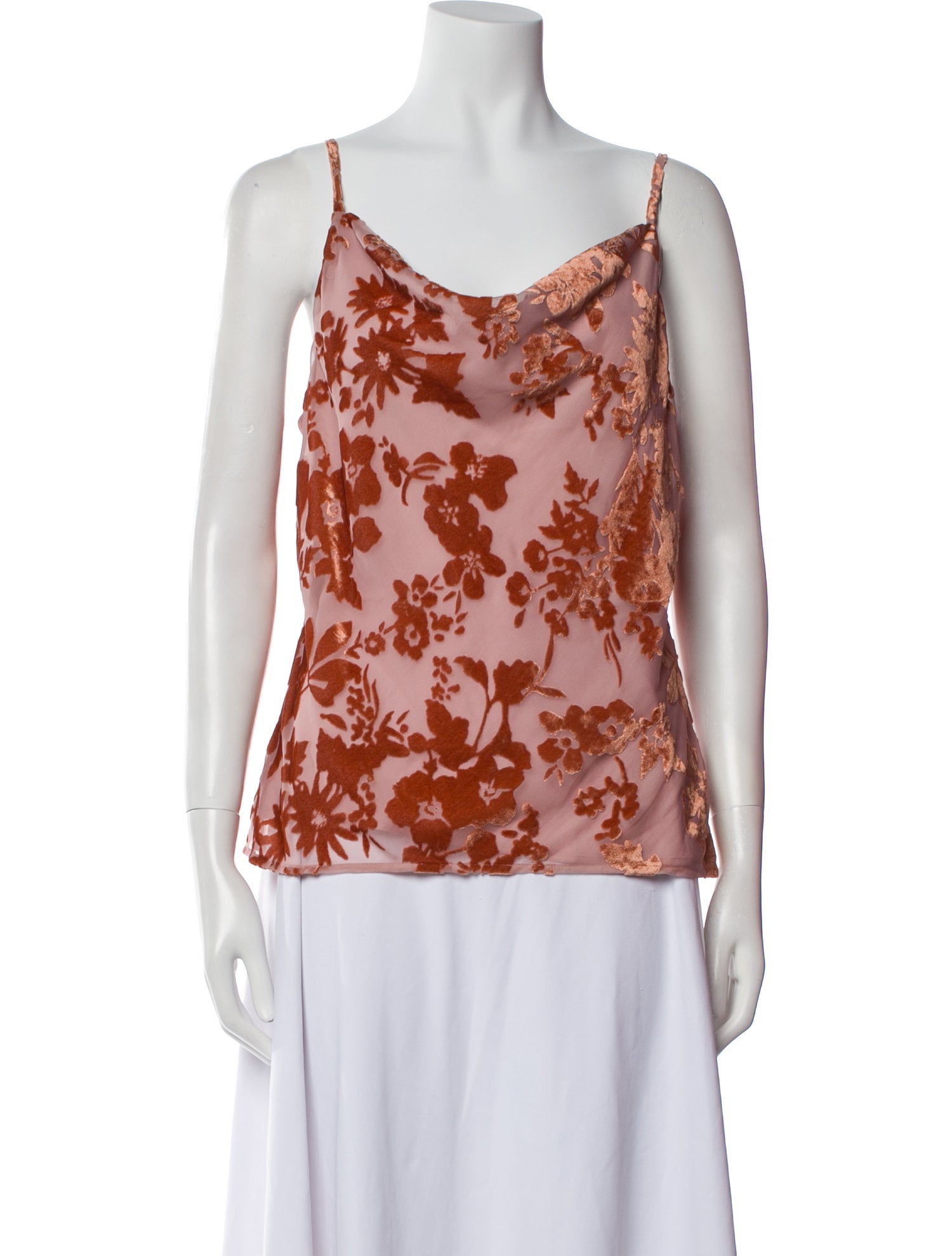 L'Agence Floral Print Cowl Neck Top w/ Tags