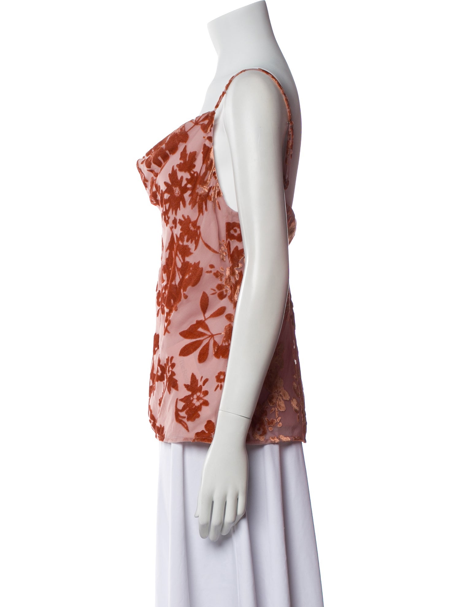 L'Agence Floral Print Cowl Neck Top w/ Tags