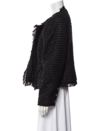 L'Agence Tweed Pattern Evening Jacket