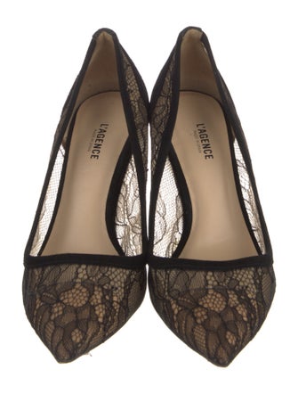 L'Agence Lace Lace Pattern Pumps