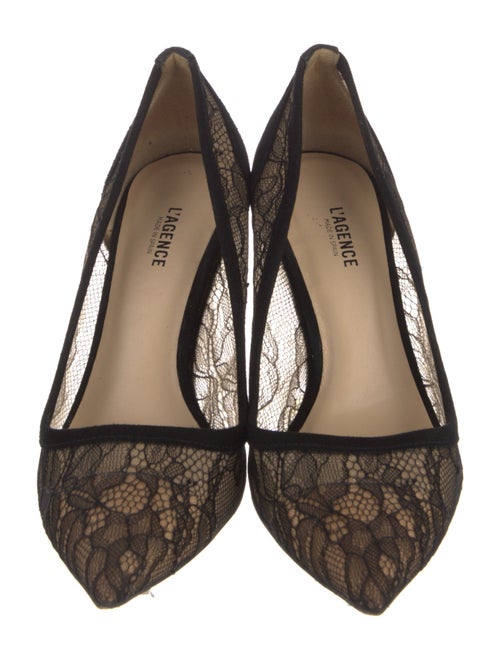 L'Agence Lace Lace Pattern Pumps