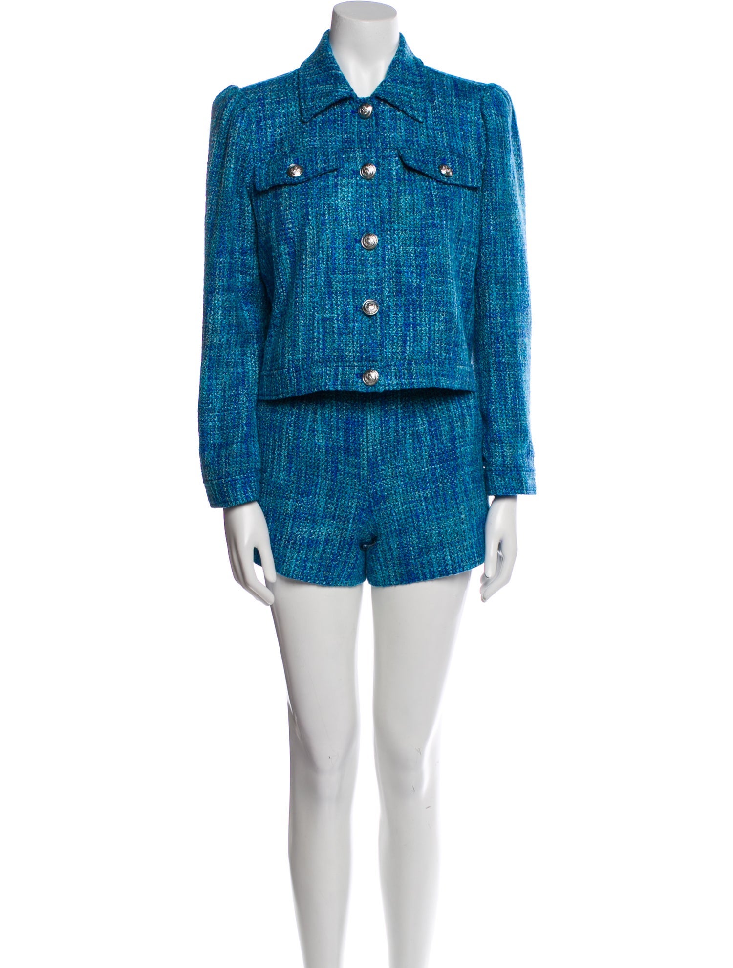 L'Agence Tweed Pattern Short Set