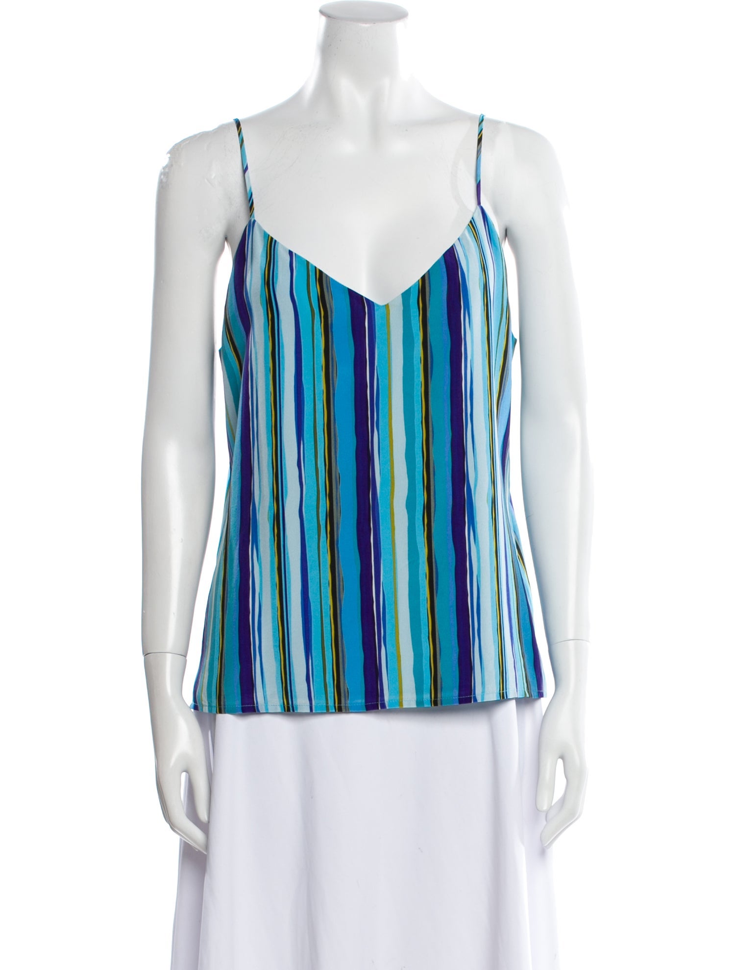 L'Agence Silk Striped Blouse