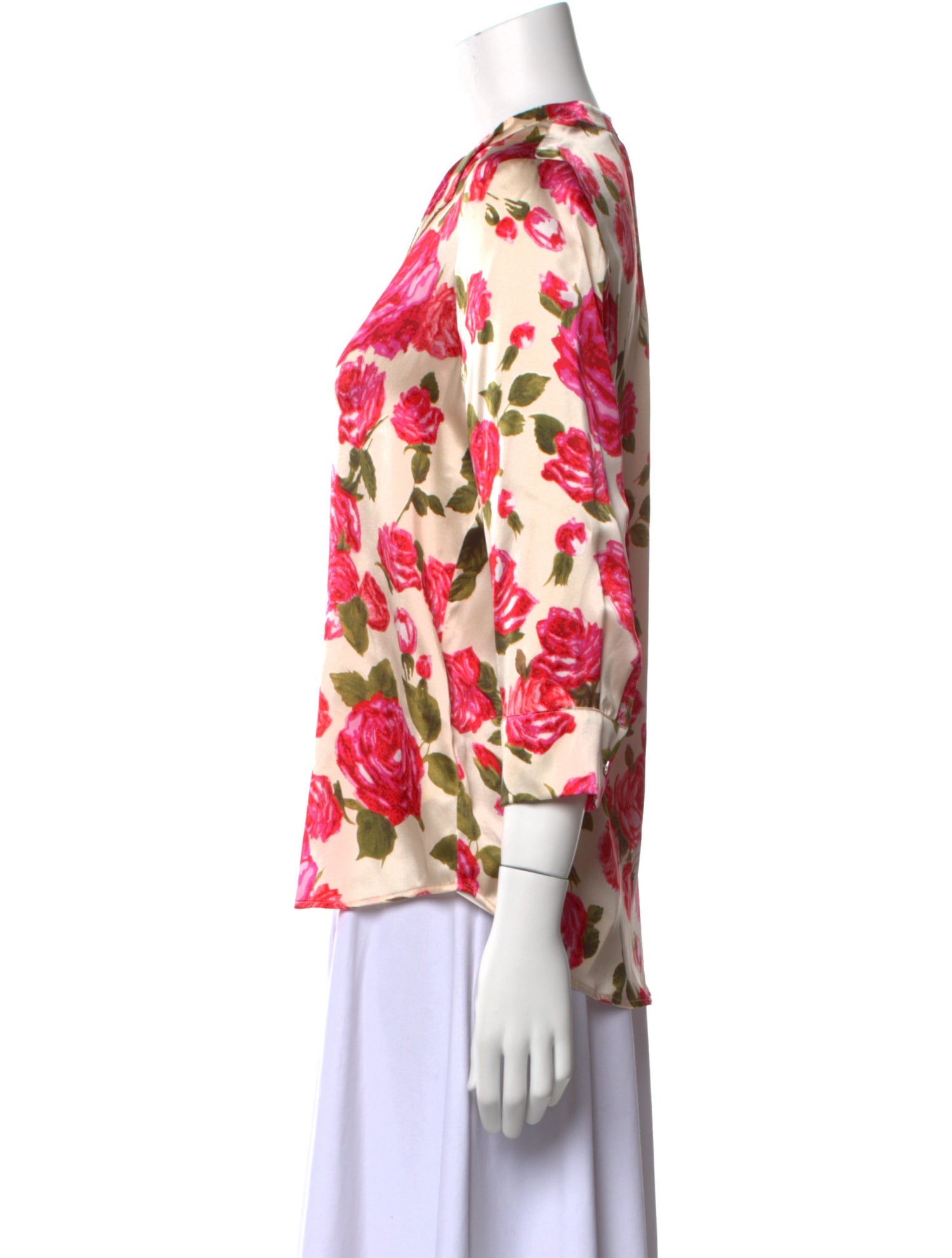 L'Agence Silk Floral Print Blouse w/ Tags