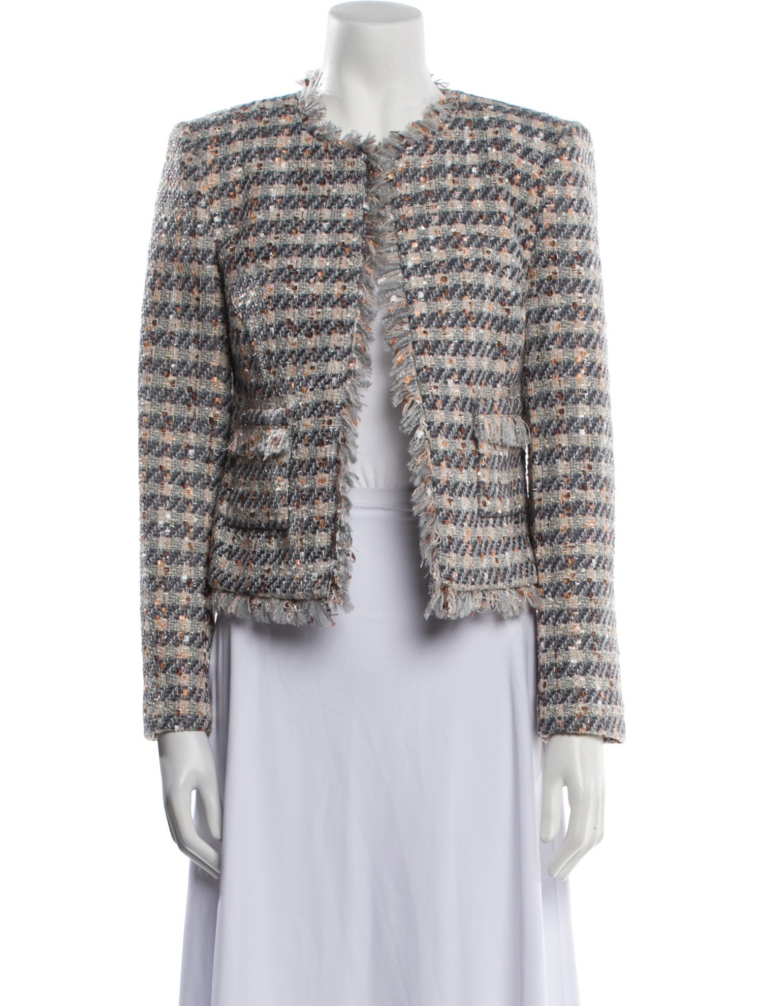 L'Agence Tweed Pattern Evening Jacket w/ Tags