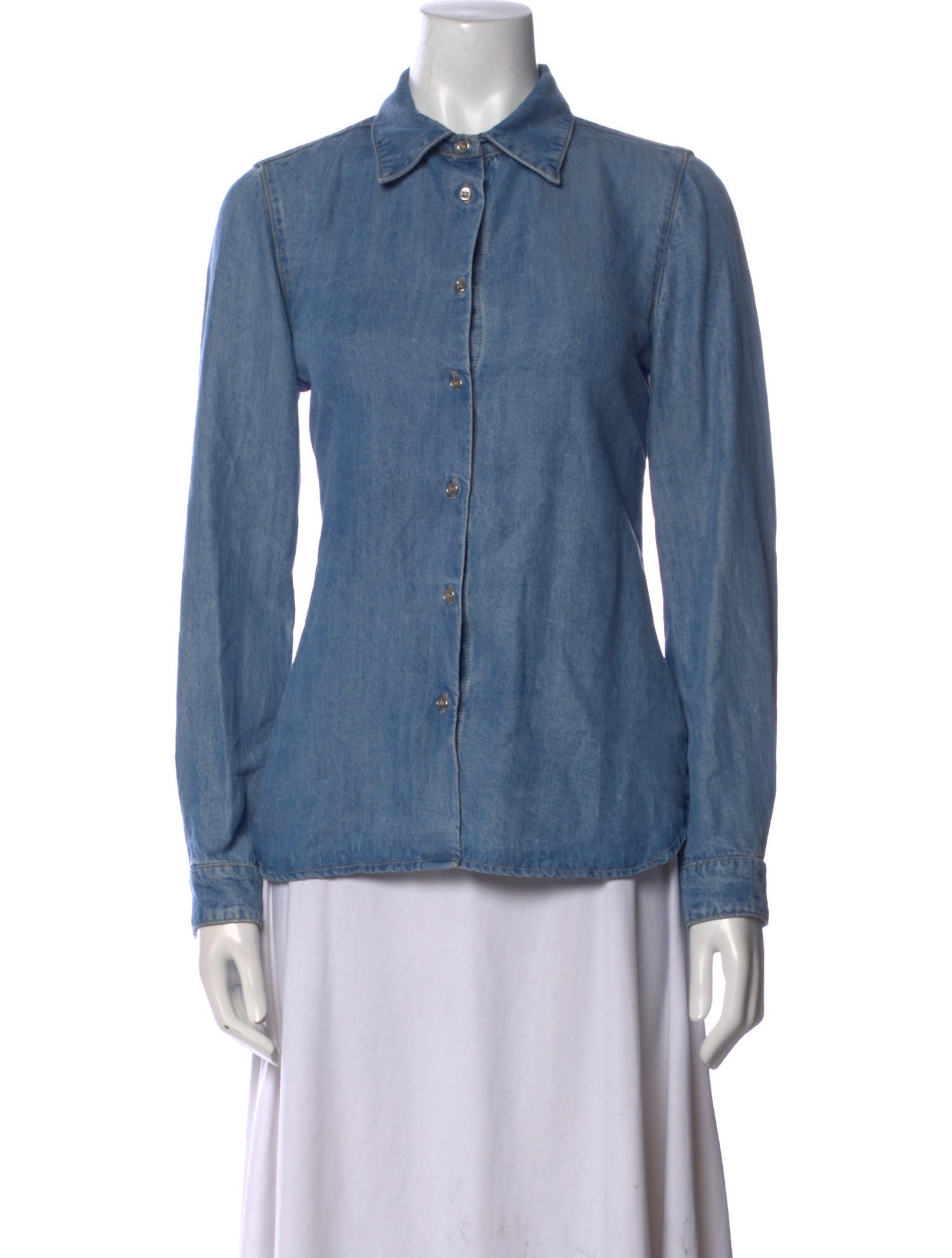 L'Agence Long Sleeve Button-Up Top