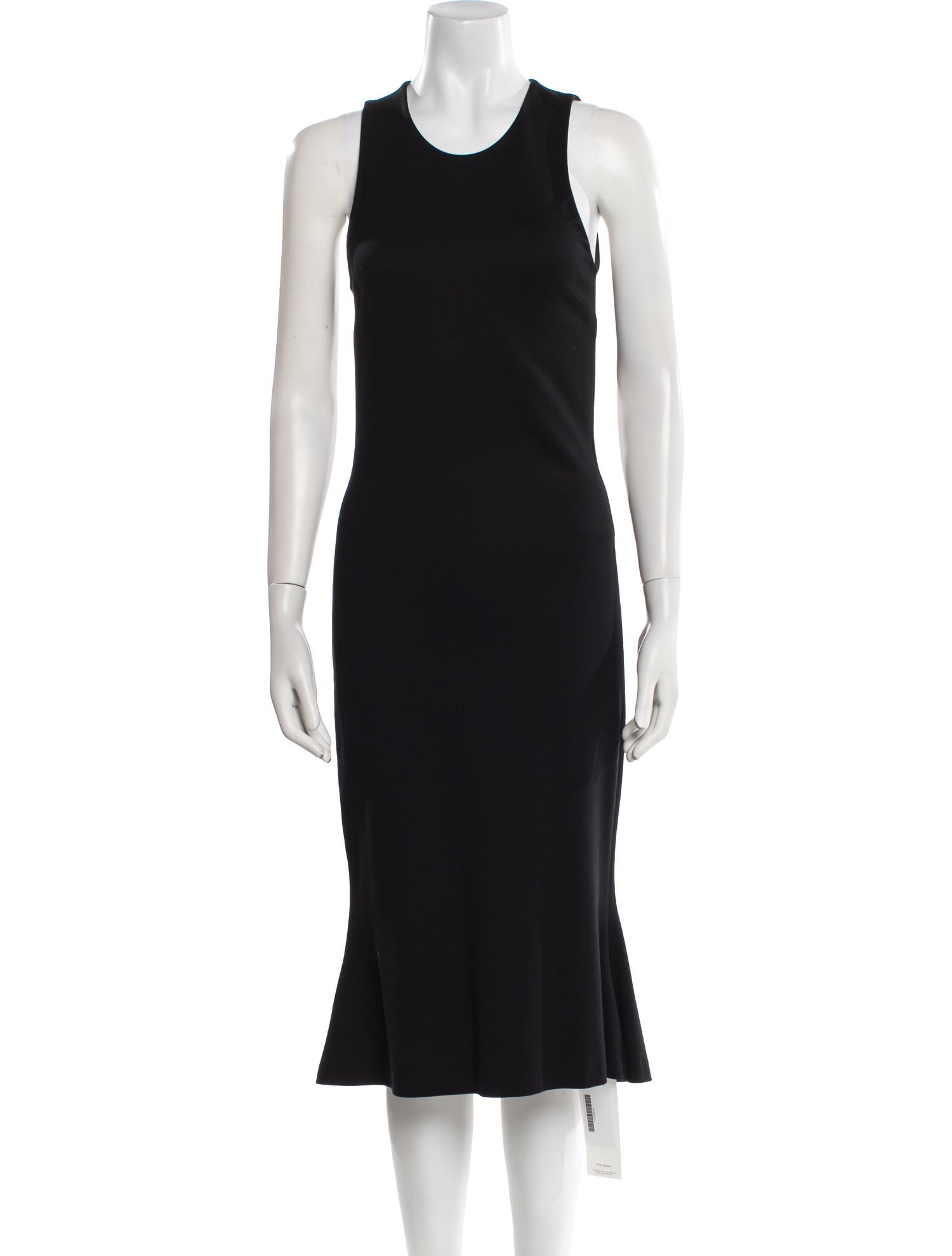 L'Agence Scoop Neck Midi Length Dress