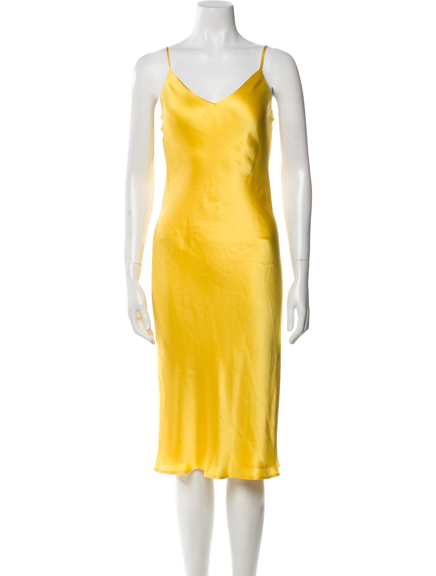 L'Agence Silk Midi Length Dress