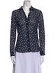 L'Agence Printed Long Sleeve Button-Up Top