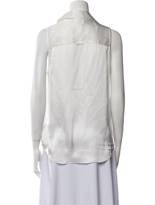 L'Agence Silk Sleeveless Button-Up Top