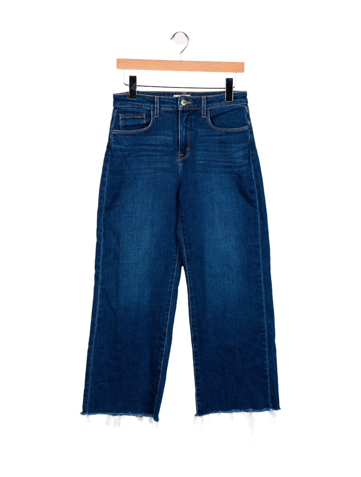 L'Agence Mid-Rise Wide Leg Jeans