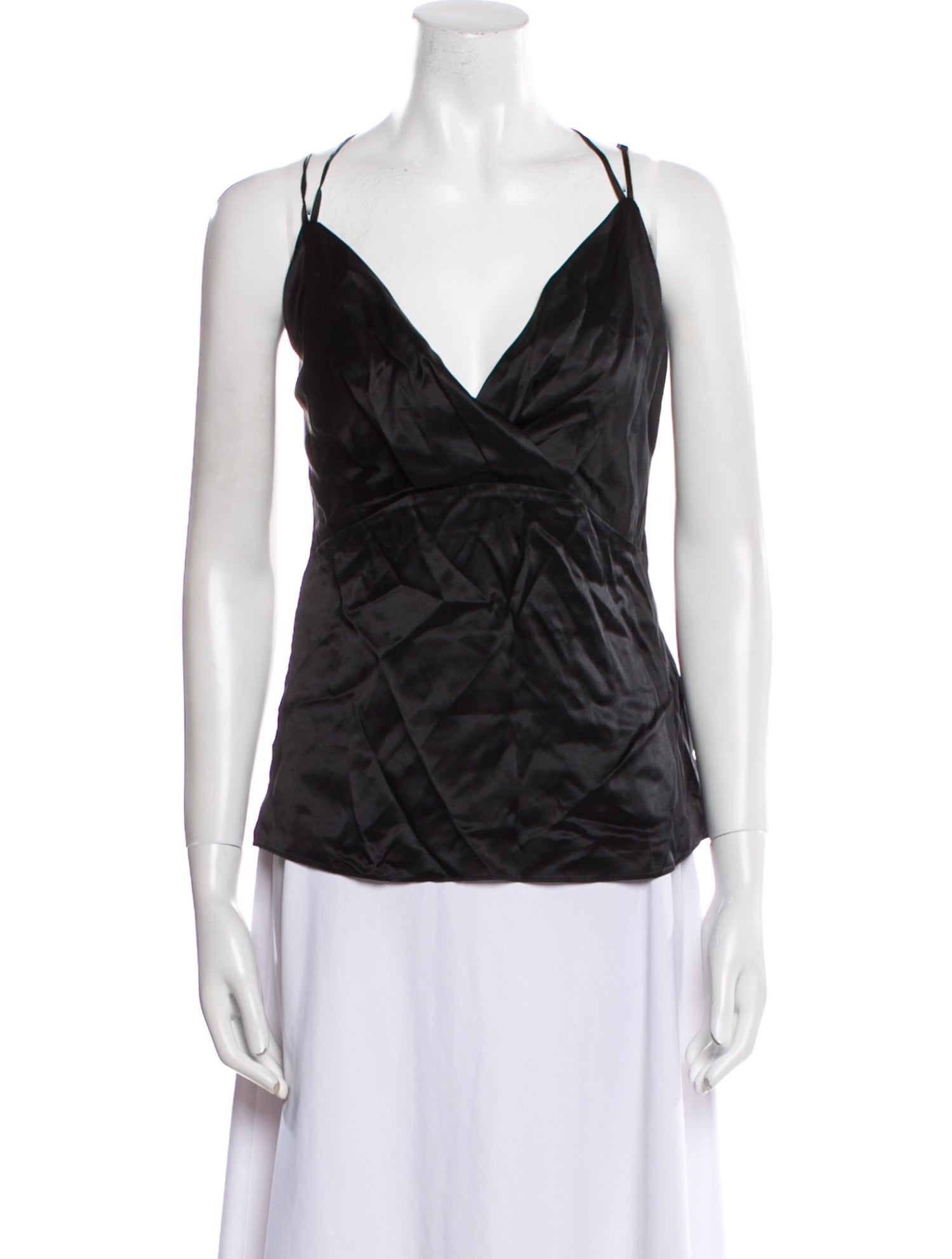 L'Agence Silk V-Neck Top