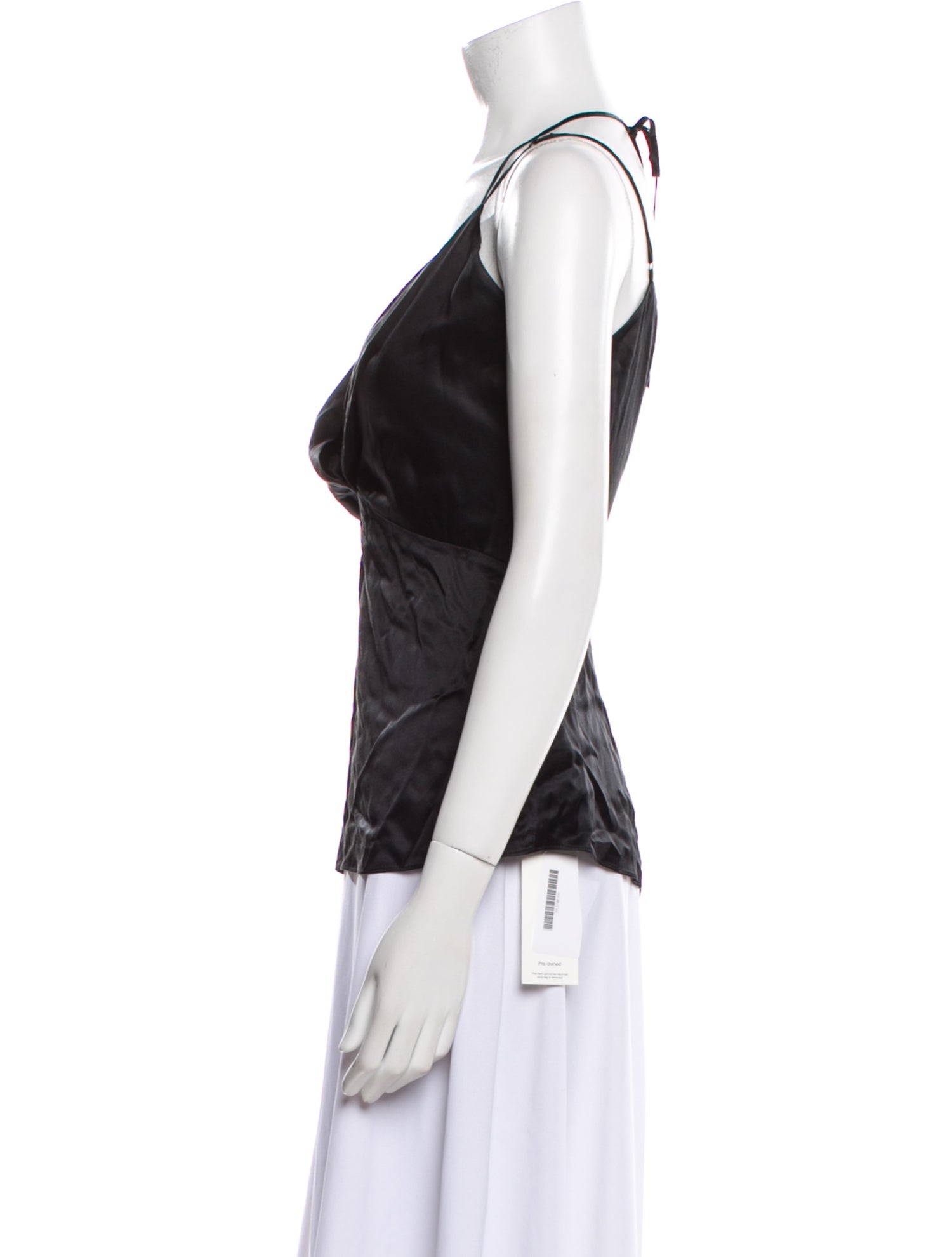 L'Agence Silk V-Neck Top