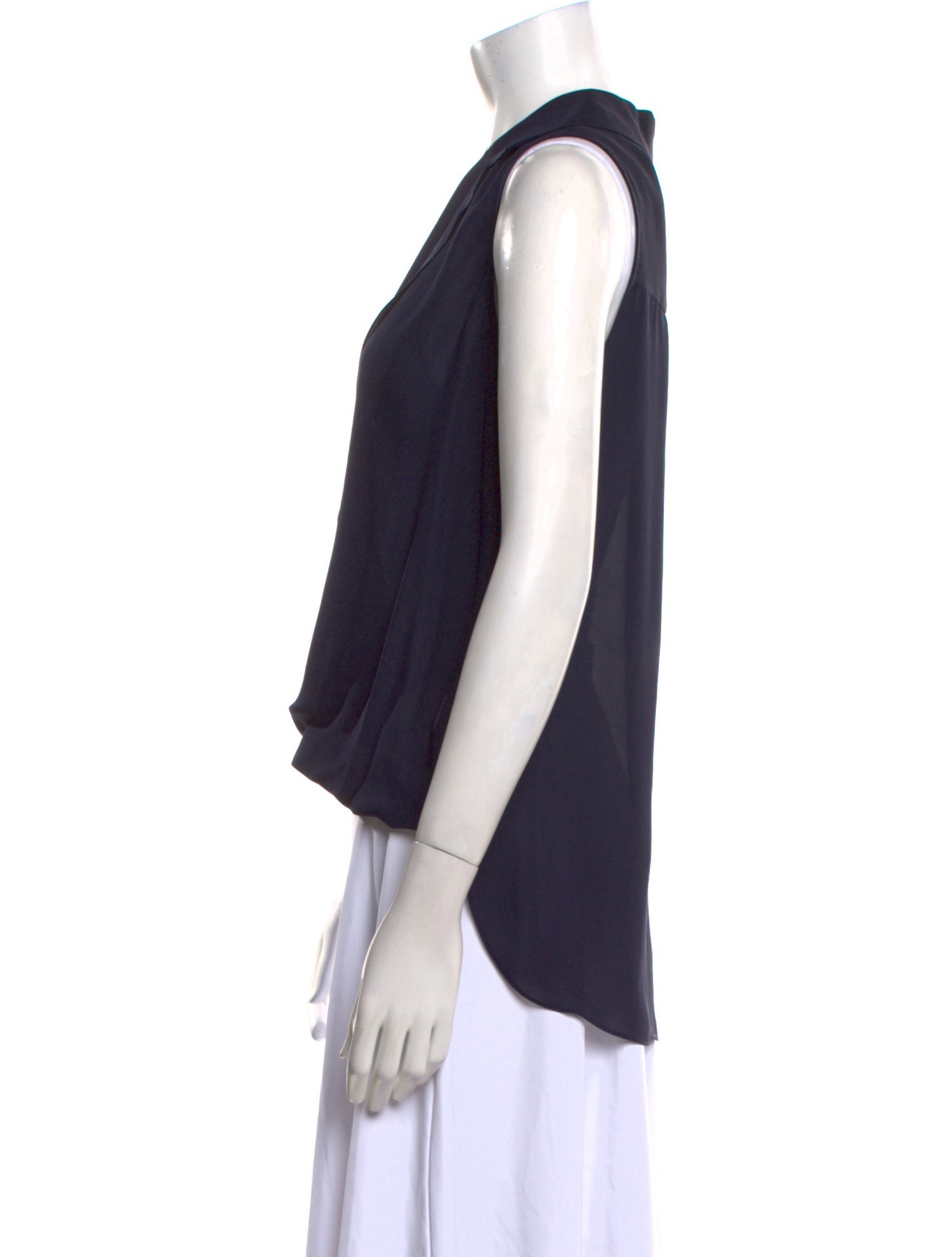 L'Agence Silk V-Neck Top