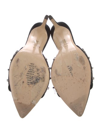 L'Agence Suede Lace Pattern Slides