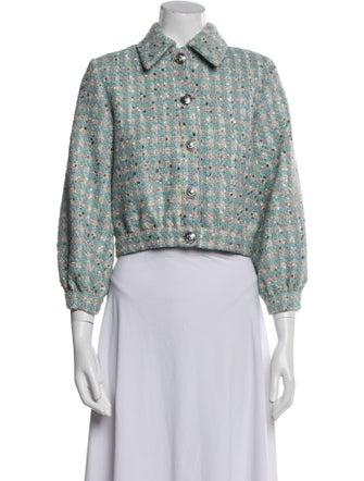 L'Agence Tweed Pattern Evening Jacket