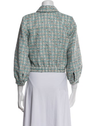 L'Agence Tweed Pattern Evening Jacket