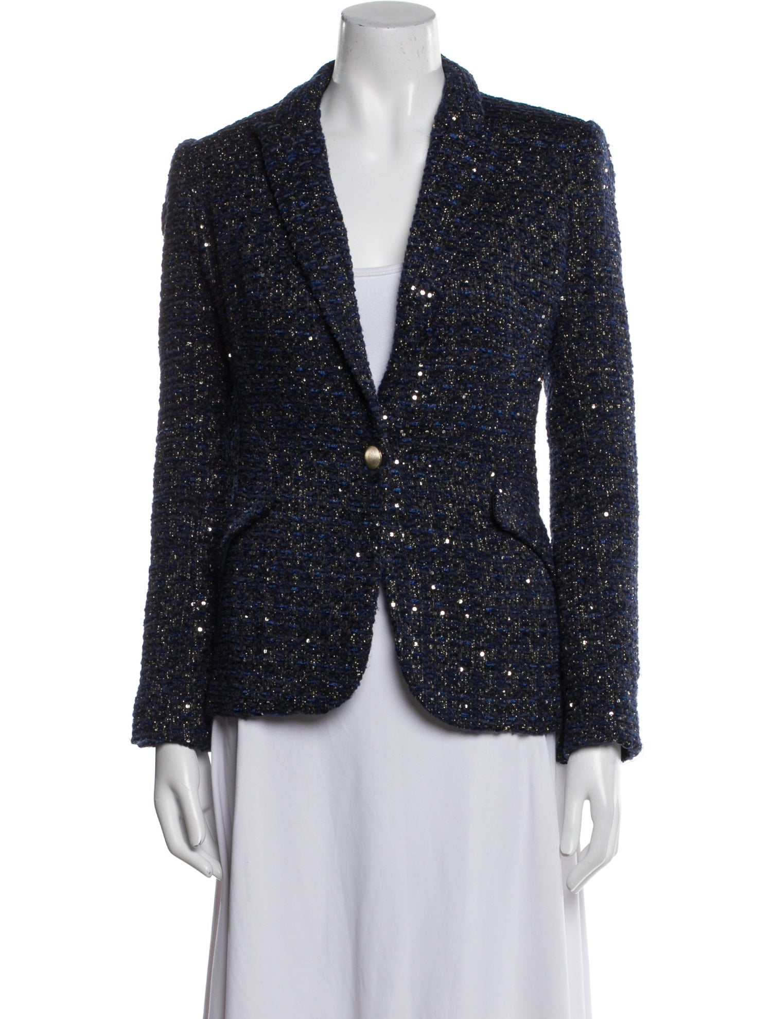 L'Agence Tweed Pattern Evening Jacket