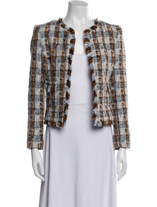 L'Agence Tweed Pattern Evening Jacket