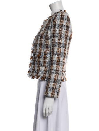 L'Agence Tweed Pattern Evening Jacket