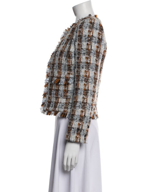 L'Agence Tweed Pattern Evening Jacket