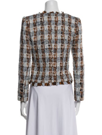 L'Agence Tweed Pattern Evening Jacket