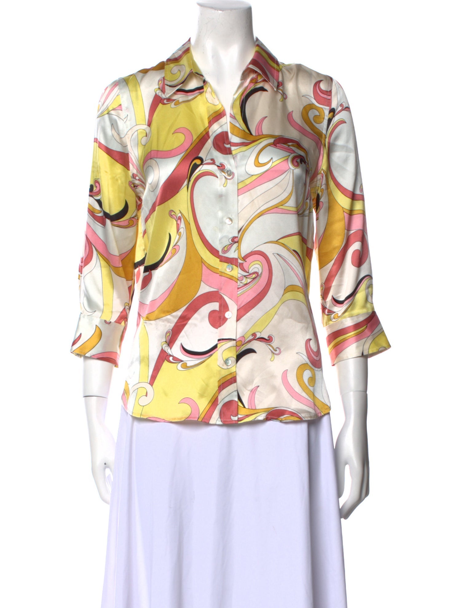 L'Agence Silk Printed Blouse