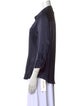 L'Agence Silk Three-Quarter Sleeve Button-Up Top