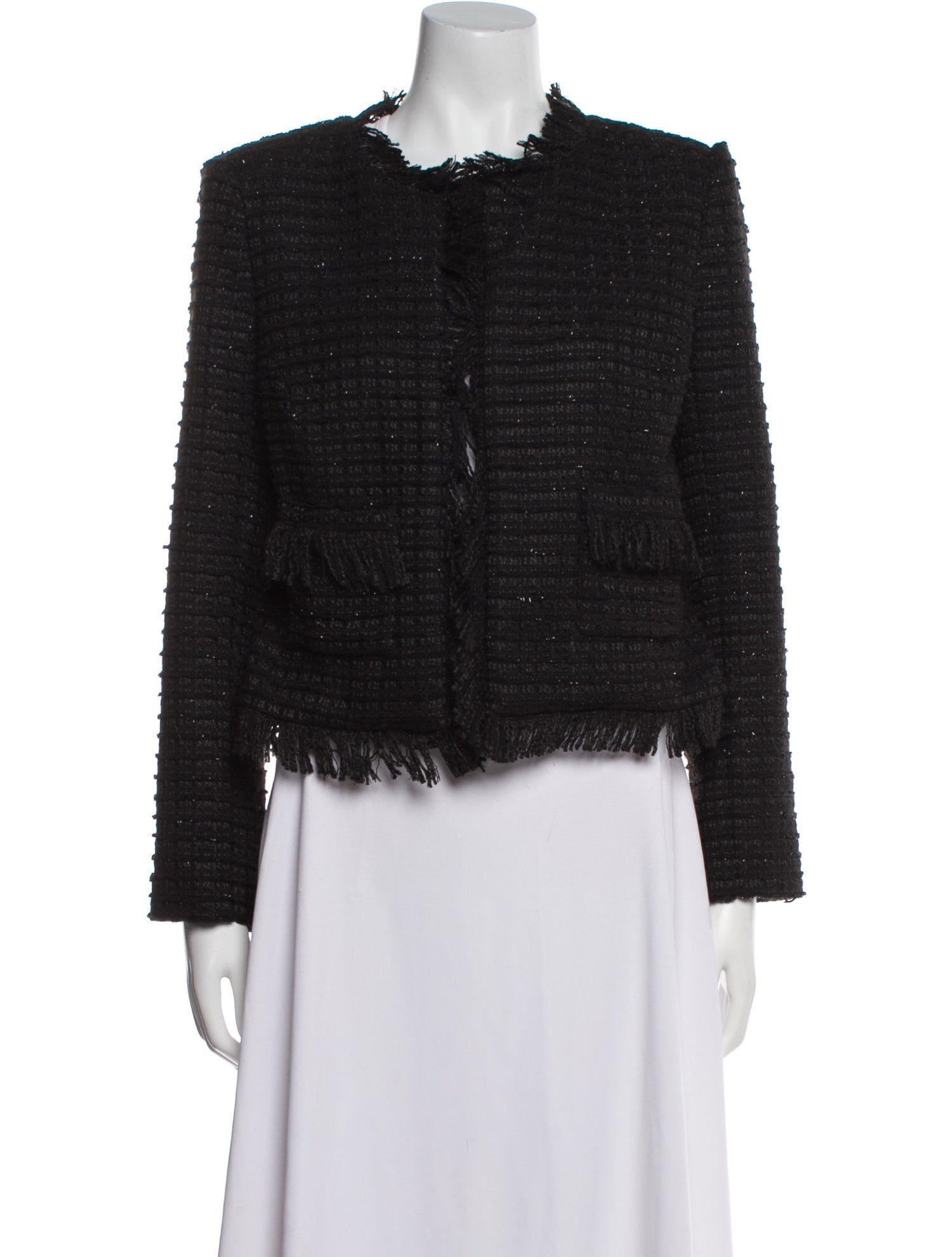 L'Agence Tweed Pattern Evening Jacket