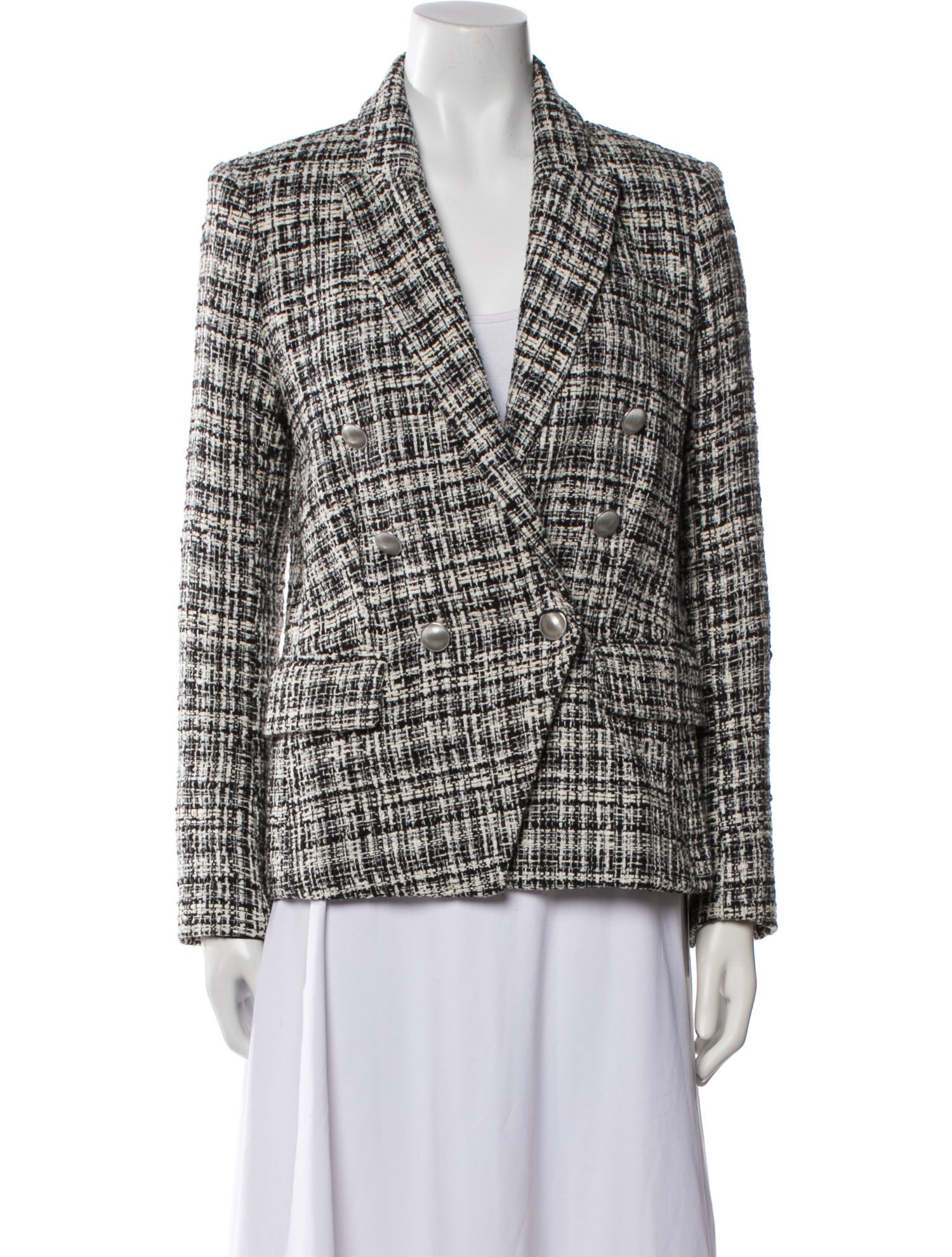 L'Agence Plaid Print Blazer