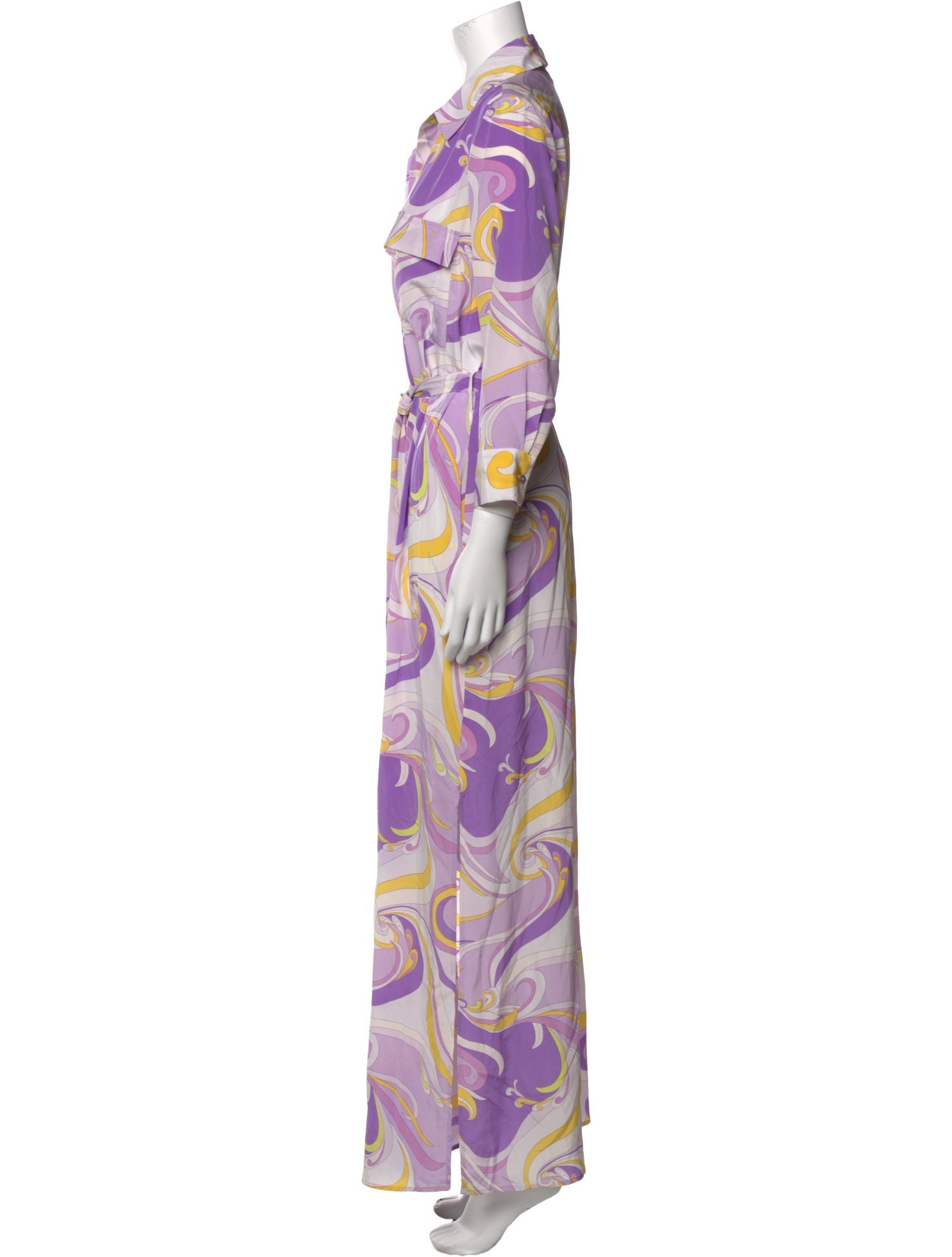 L'Agence Silk Long Dress