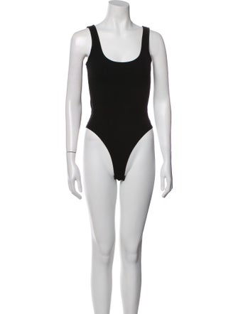 L'Agence Scoop Neck Sleeveless Bodysuit