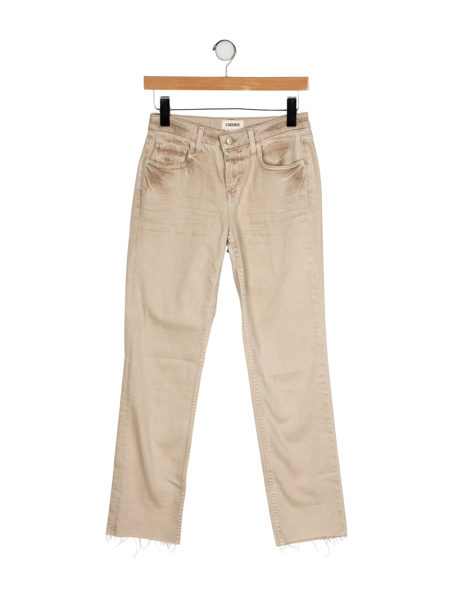 L'Agence Mid-Rise Straight Leg Jeans