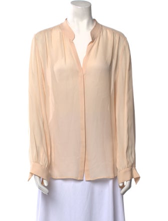 L'Agence Silk V-Neck Blouse