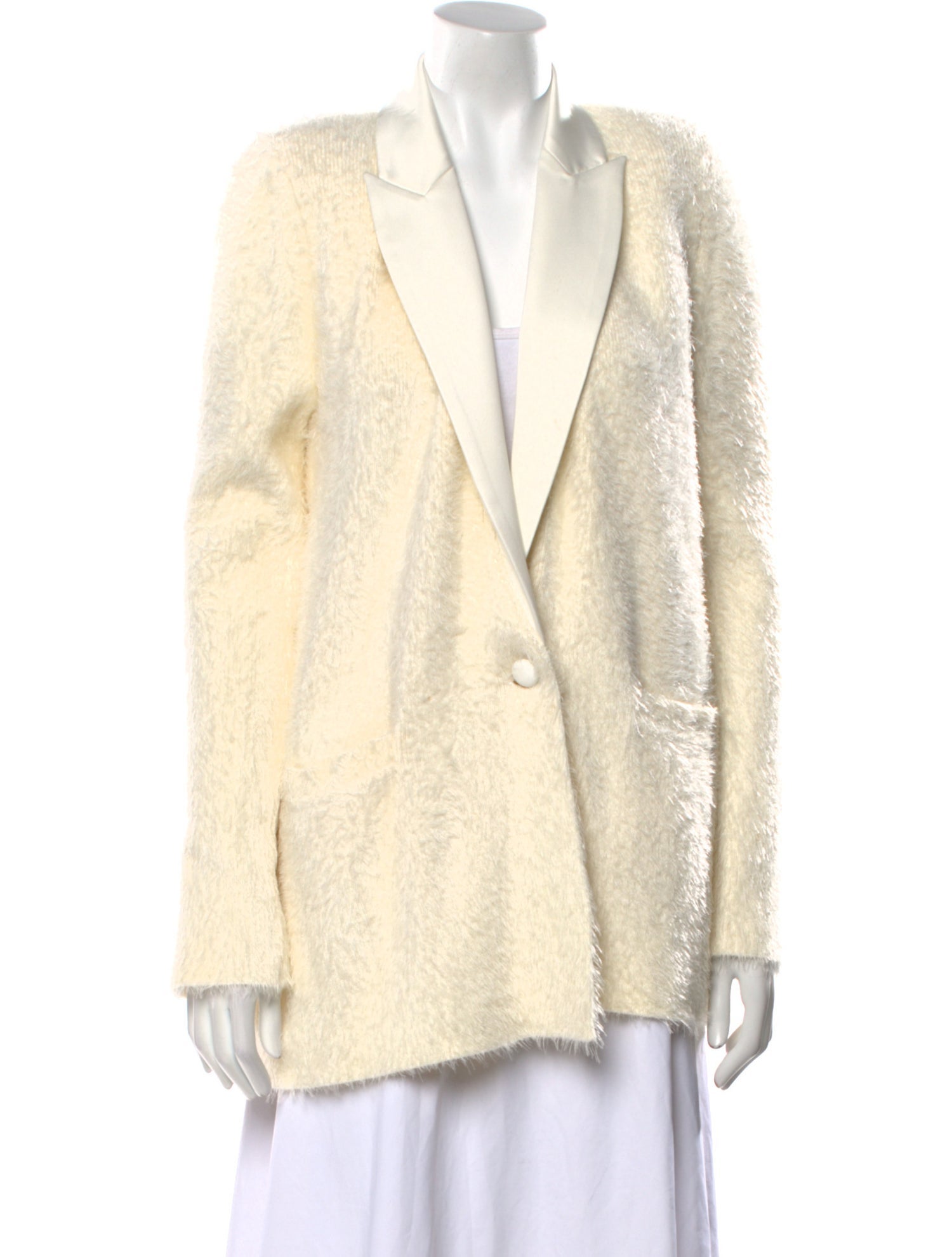 L'Agence Nylon V-Neck Sweater