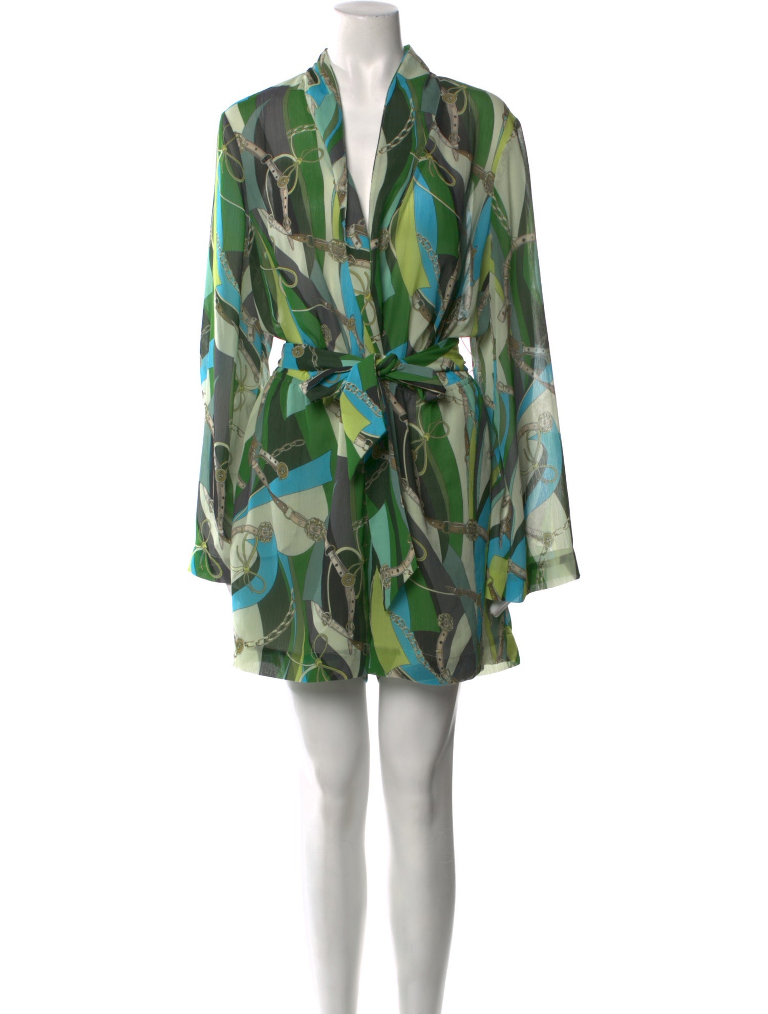 L'Agence Printed V-Neck Romper