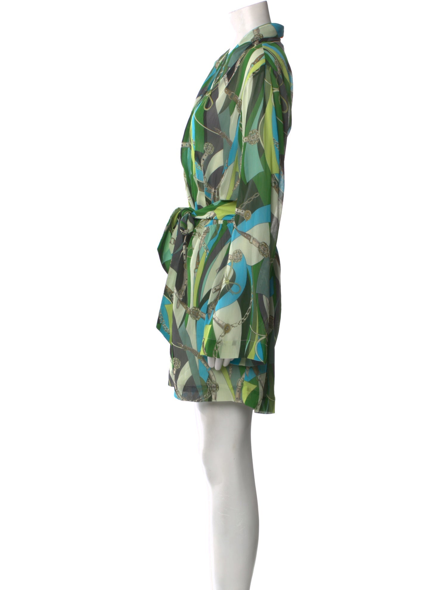 L'Agence Printed V-Neck Romper