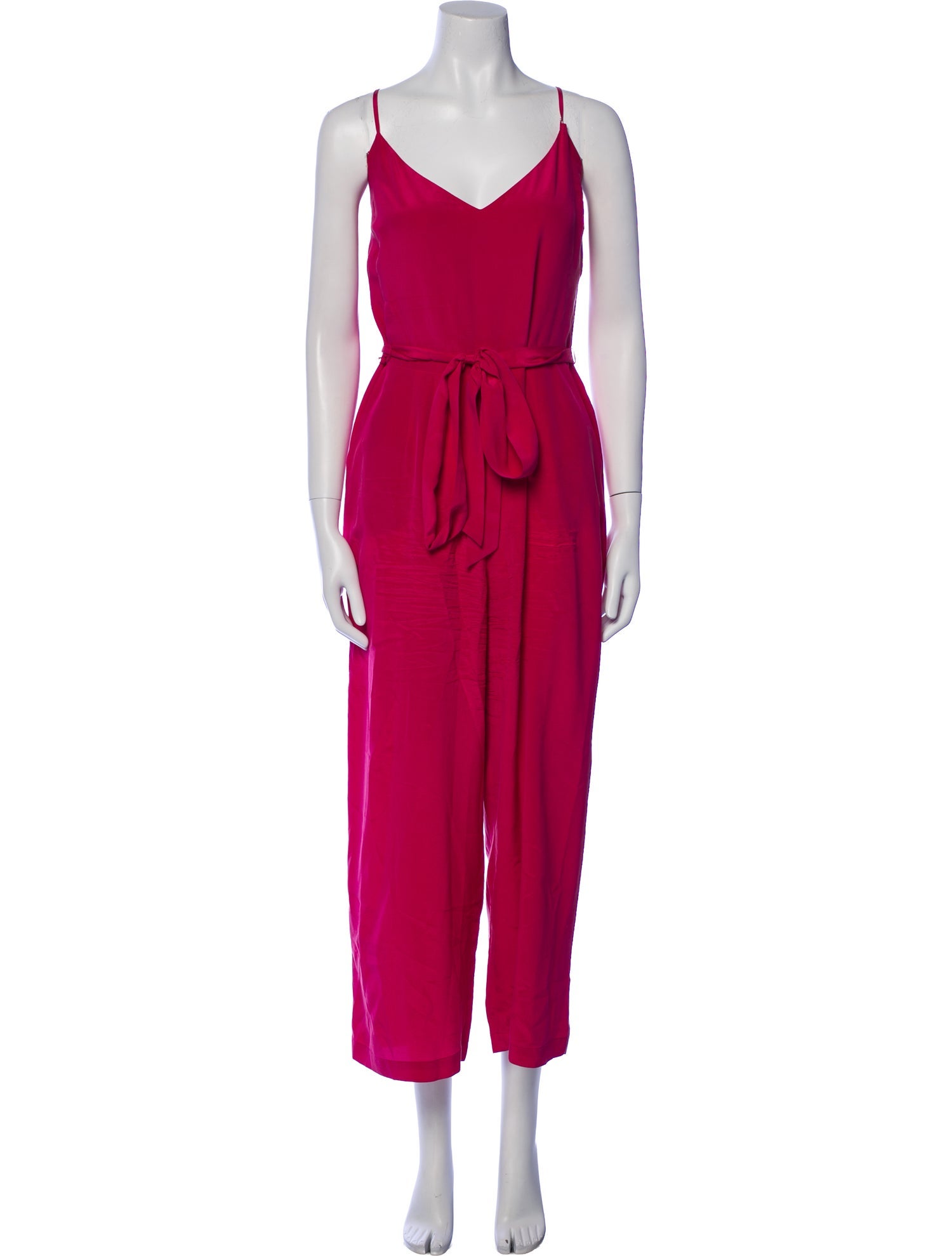 L'Agence Silk V-Neck Jumpsuit